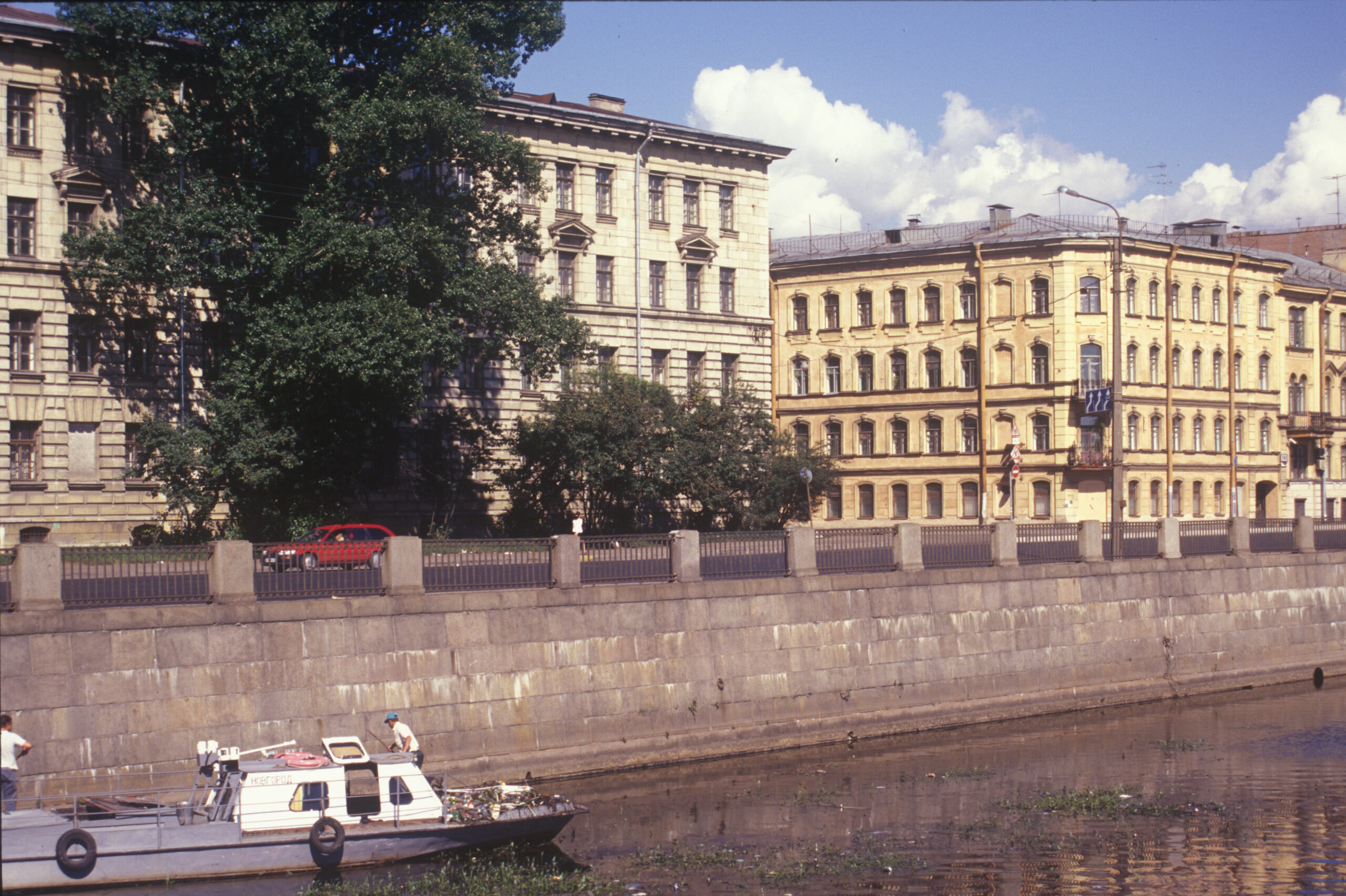 buildings along a river